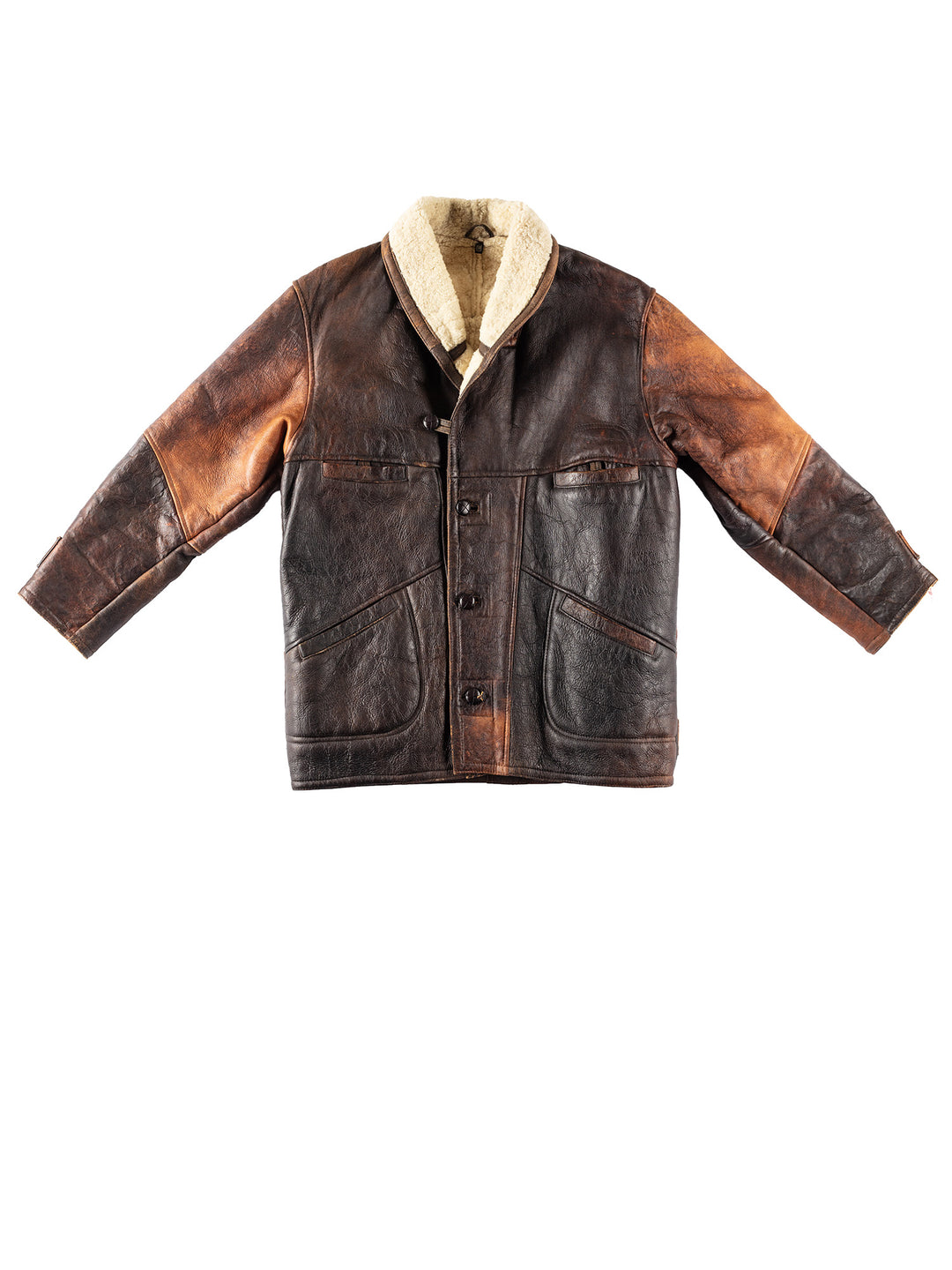Vintage 90's Men Sheepskin Coat in BrownVN169