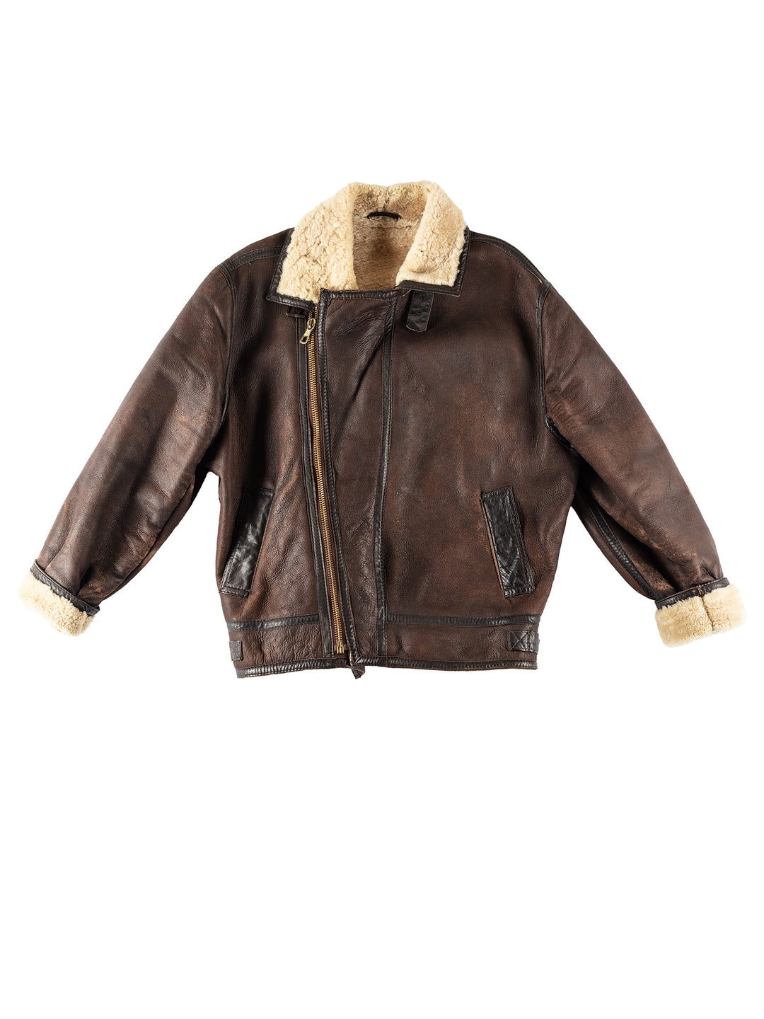 Vintage 80's Men Sherpa Jacket in BrownVN263