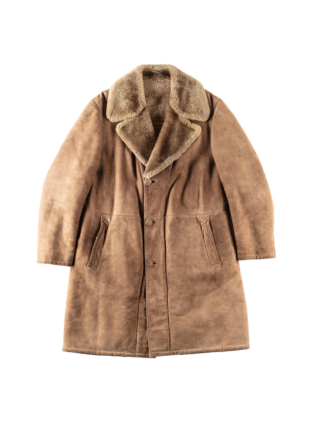 Vintage 70's Men Sheepskin Coat in BrownVN153