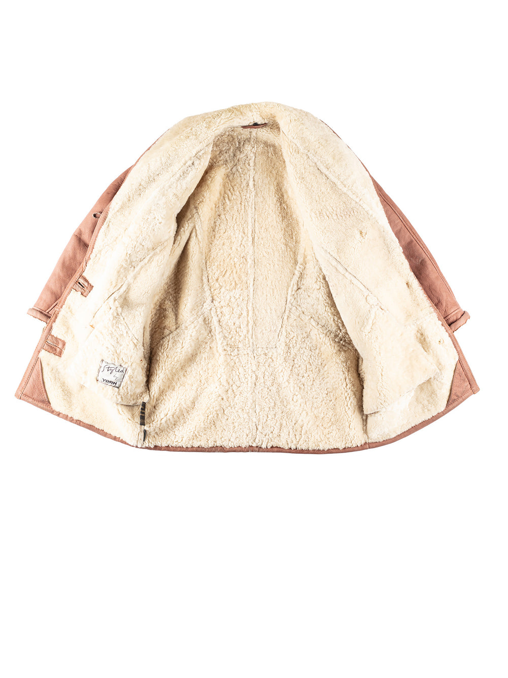 Vintage 80's Women Sheepskin Coat in BrownMN222