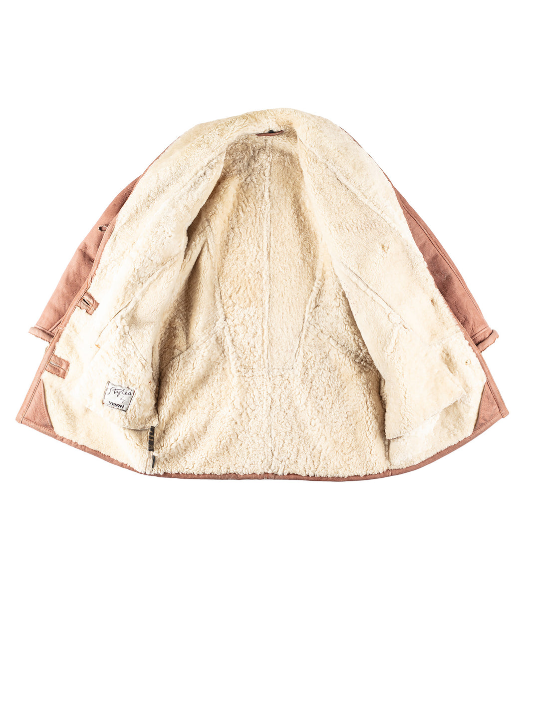 Vintage 80's Women Sheepskin Coat in BrownMN222