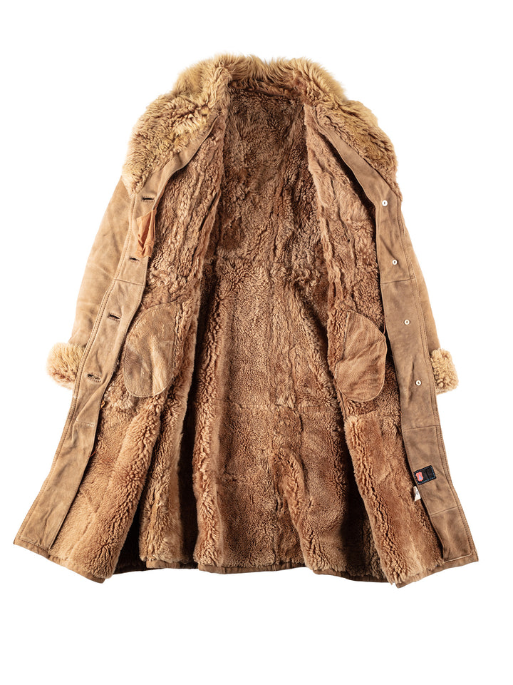 Vintage 70's Women Sheepskin Coat in BeigeMN140