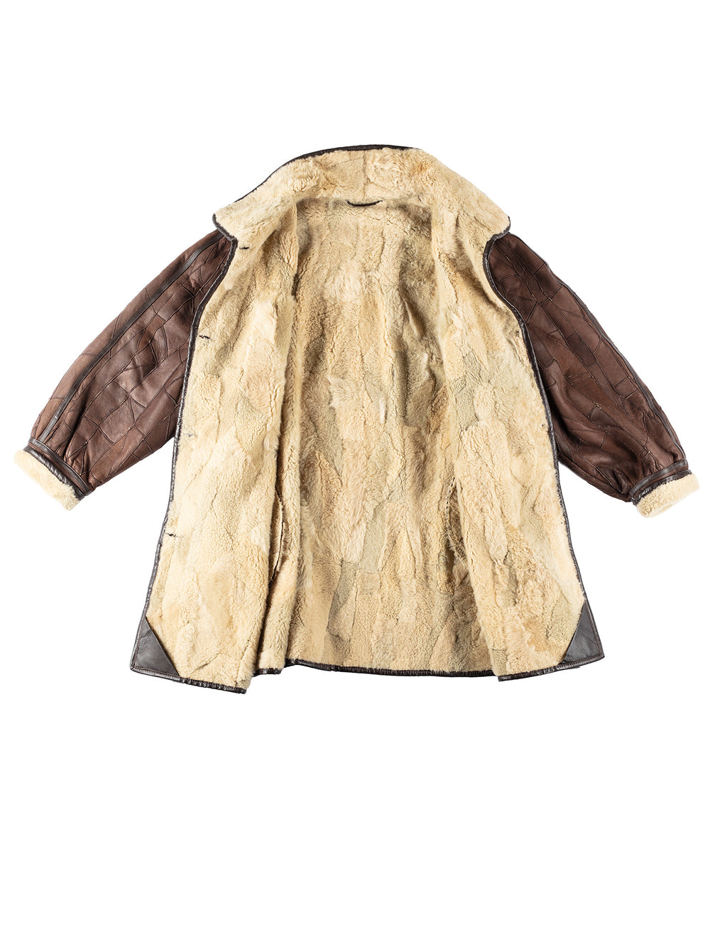 Vintage 80's Women Sheepskin Coat in BrownMN148