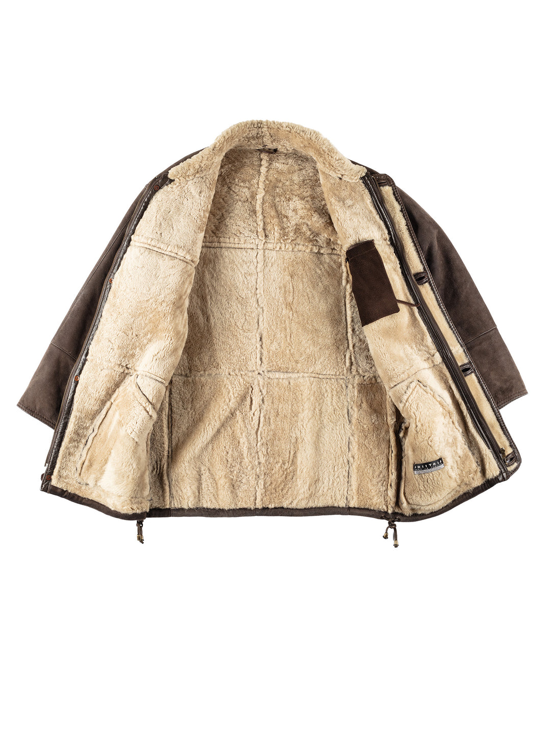 Vintage 80's Men Sheepskin Coat in BrownVN208