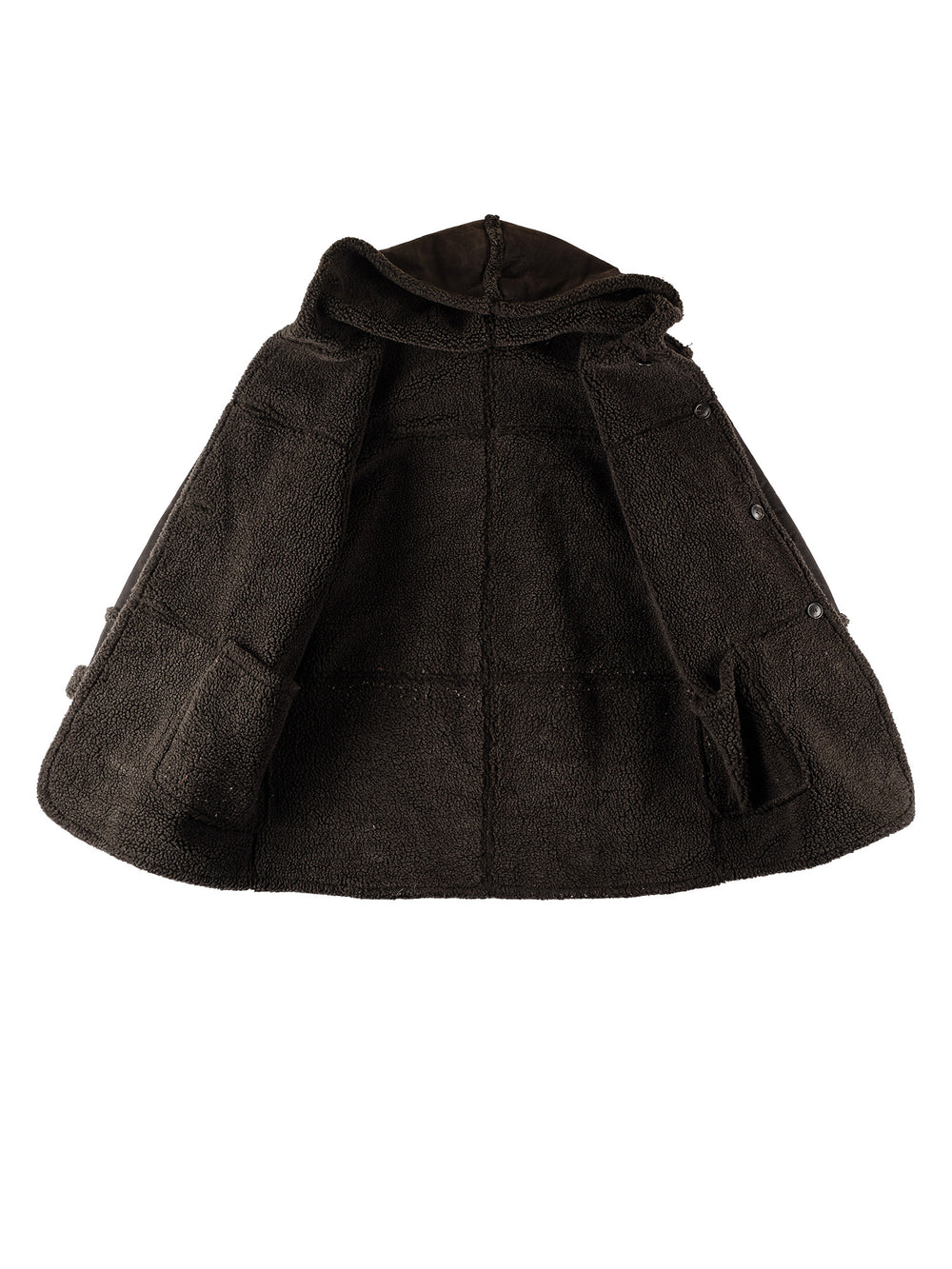 Vintage 80's Women Faux Sheepskin Coat in BlackMN515