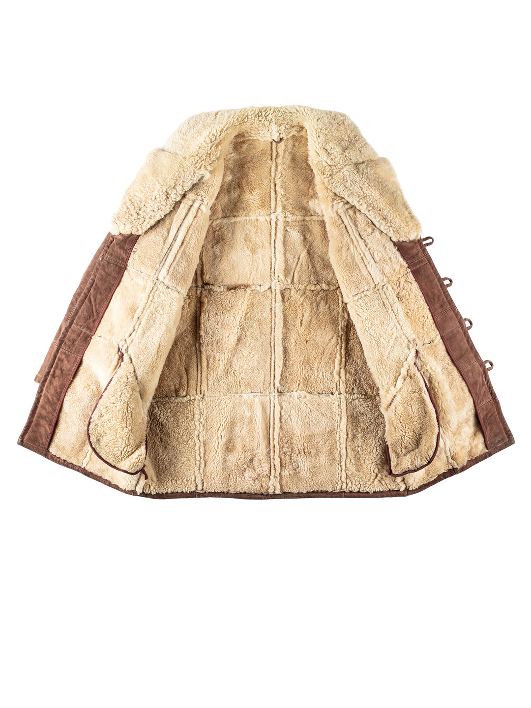 Vintage 80's Men Sheepskin Coat in BrownVN140