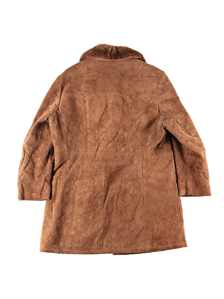 Vintage 70's Men Sheepskin Coat in Brown