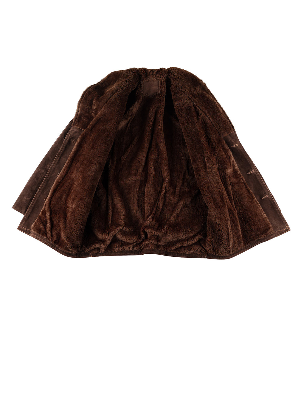 Vintage 90's Men Faux Sheepskin Coat in BrownVN232
