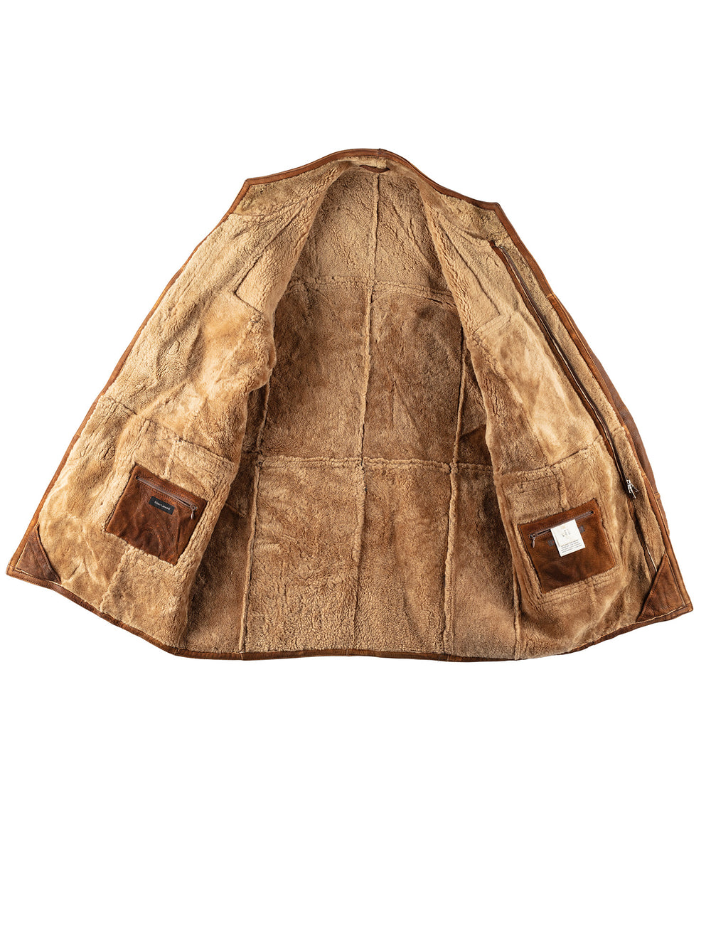 Vintage 80's Men Sheepskin Coat in BrownVN175