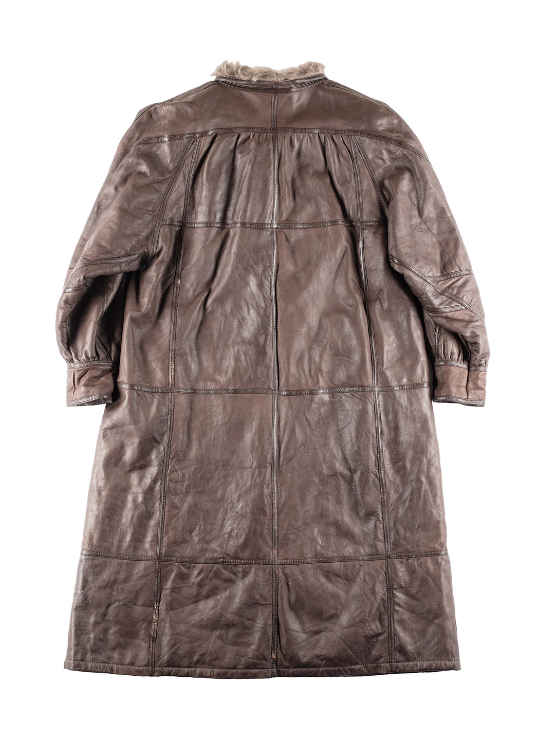 Vintage 90's Women Sheepskin Vest in Brown
