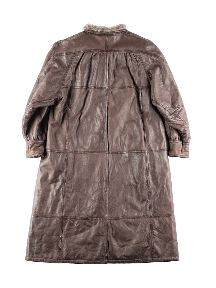 Vintage 90's Women Sheepskin Vest in Brown