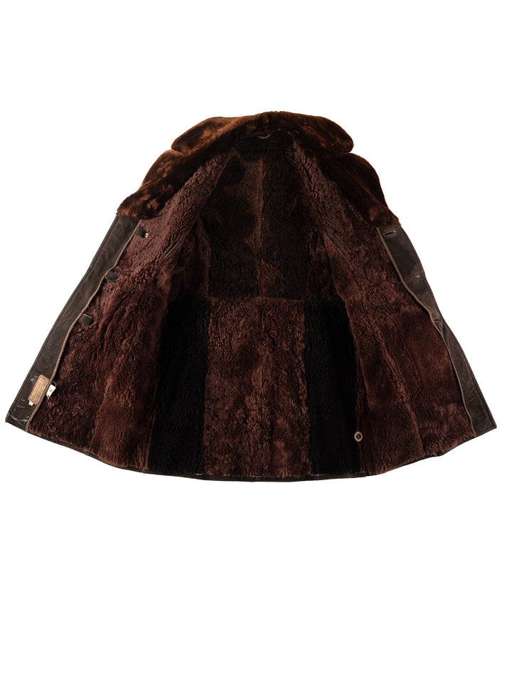 Vintage 70's Men Sheepskin Coat in BrownVN270