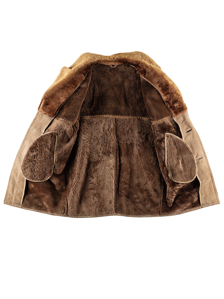 Vintage 70's Men Sheepskin Coat in BeigeVN627