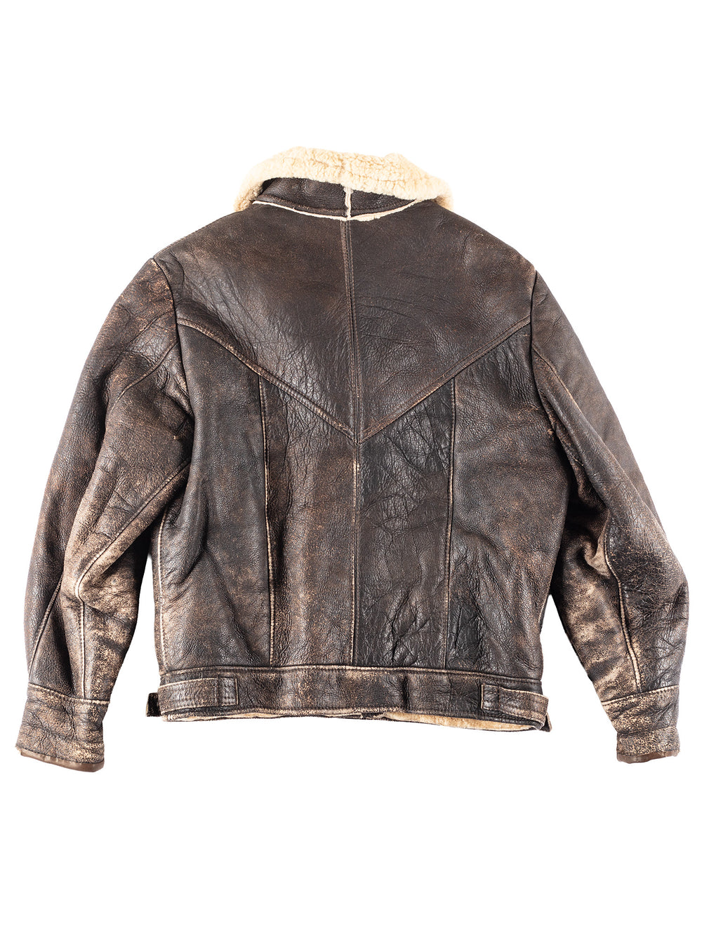 Vintage 70's Men Sheepskin Jacket in Brown