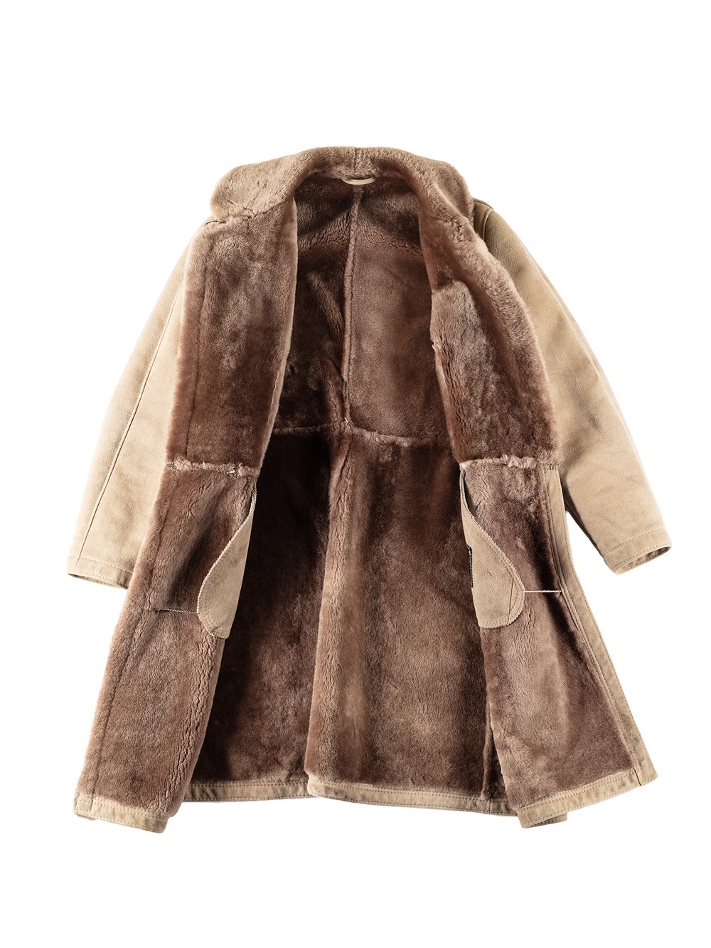 Vintage 70's Women Sheepskin Coat in GrayMN182
