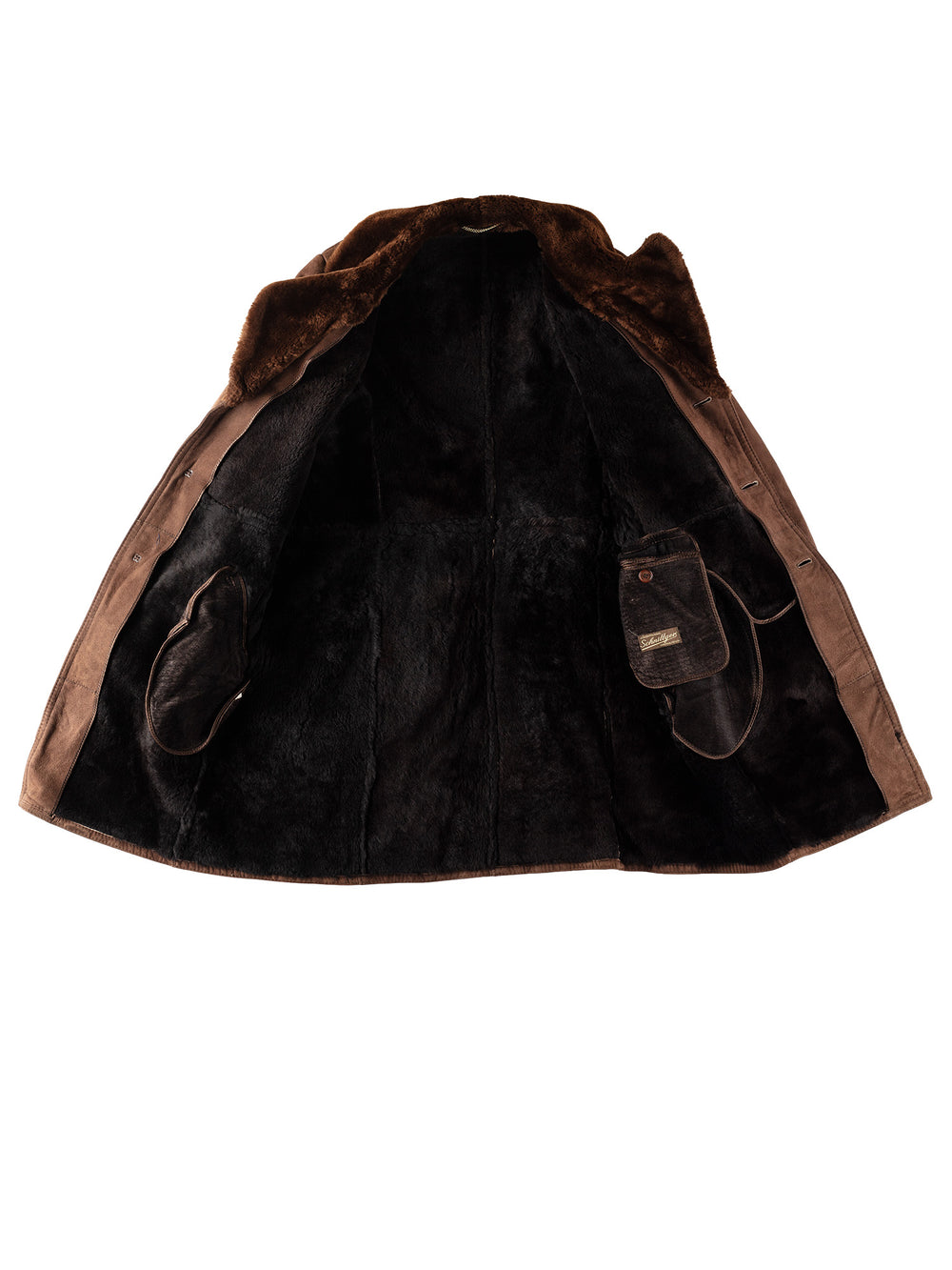 Vintage 70's Men Sheepskin Coat in BrownVN367