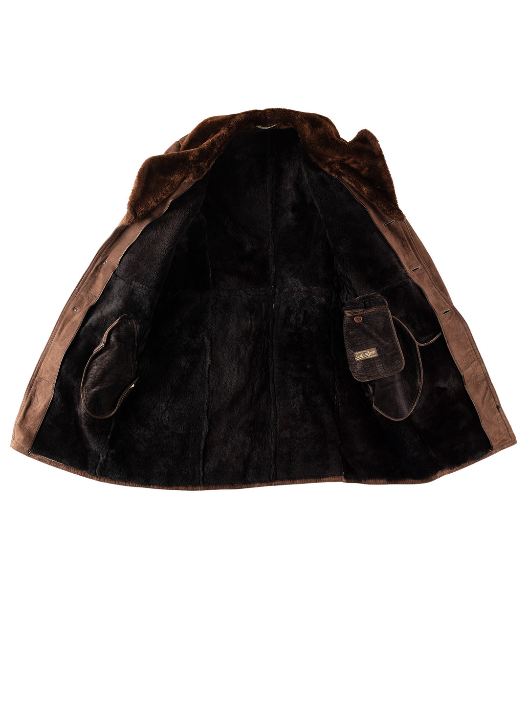 Vintage 70's Men Sheepskin Coat in BrownVN367