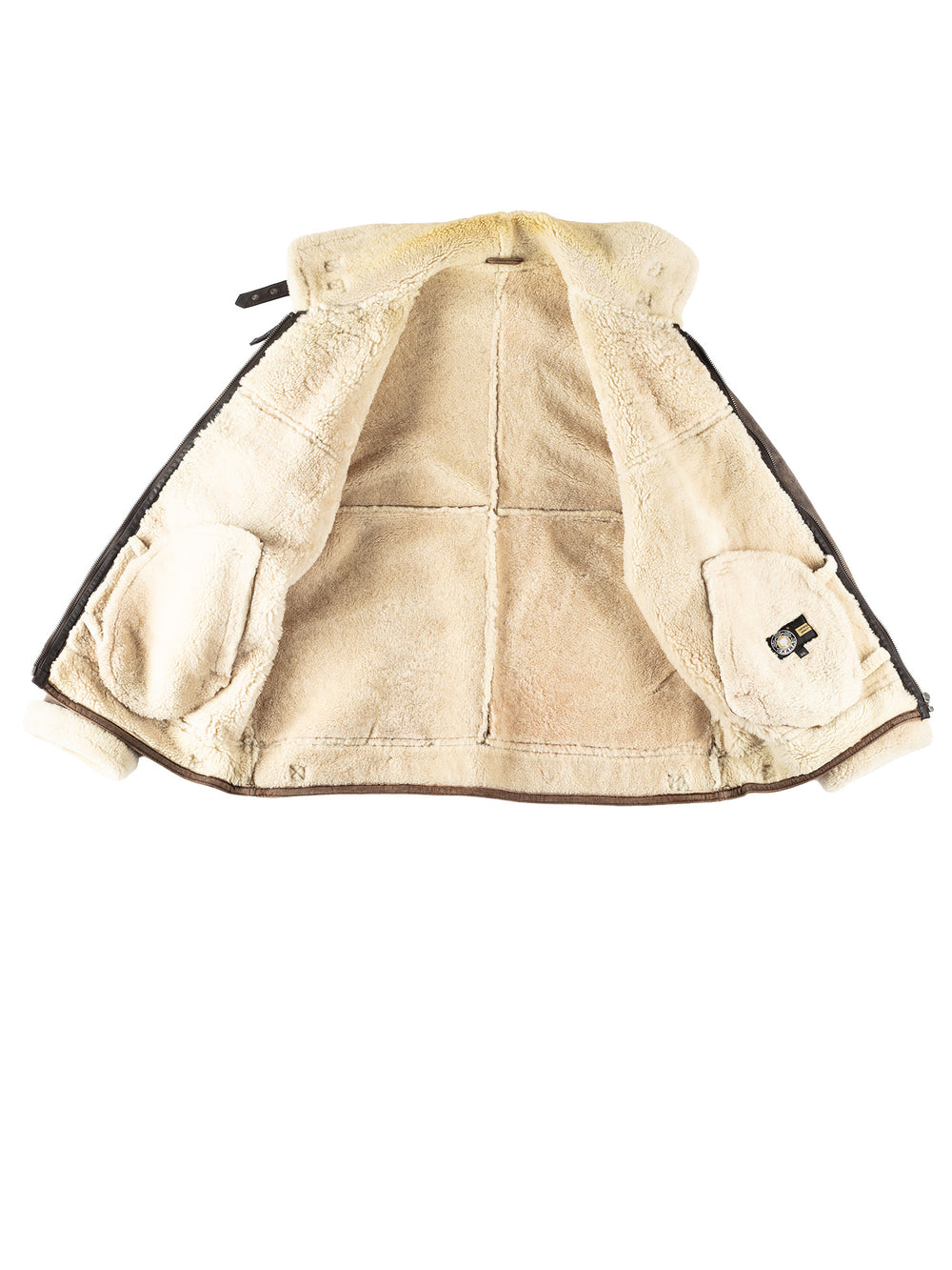 Vintage 80's Men Sheepskin Jacket in BrownVN264