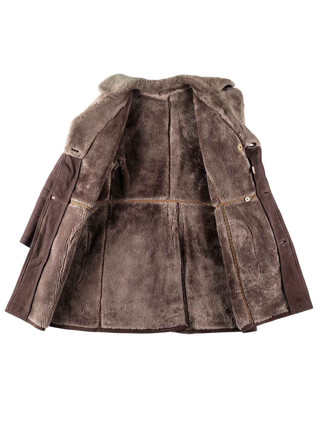 Vintage 70's Men Sheepskin Coat in BrownVN117
