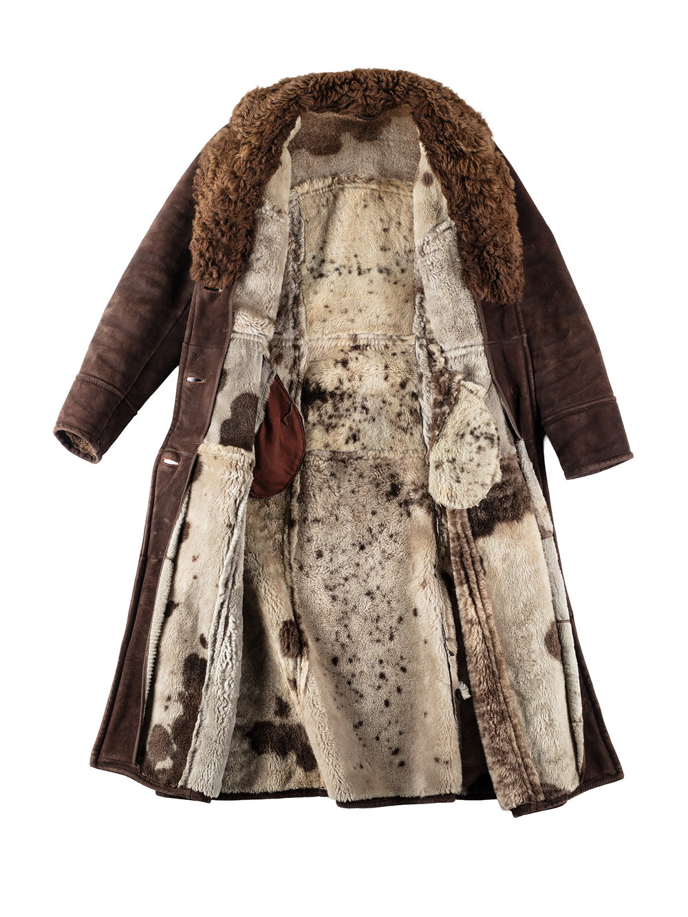 Vintage 70's Women Sheepskin Coat in BrownMN147