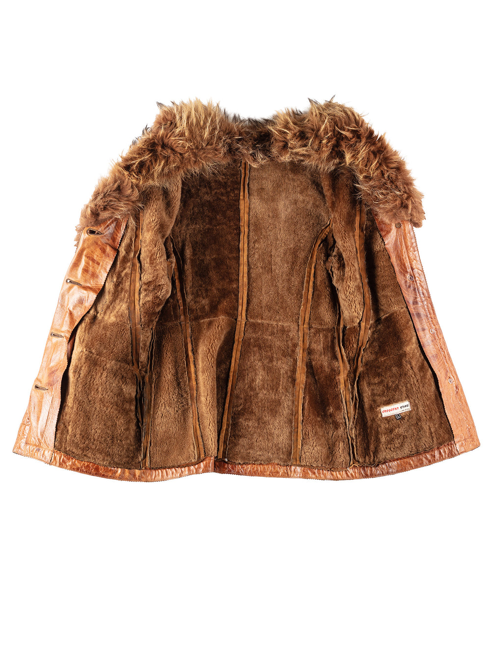Vintage 90's Women Sheepskin Jacket in BrownMN224