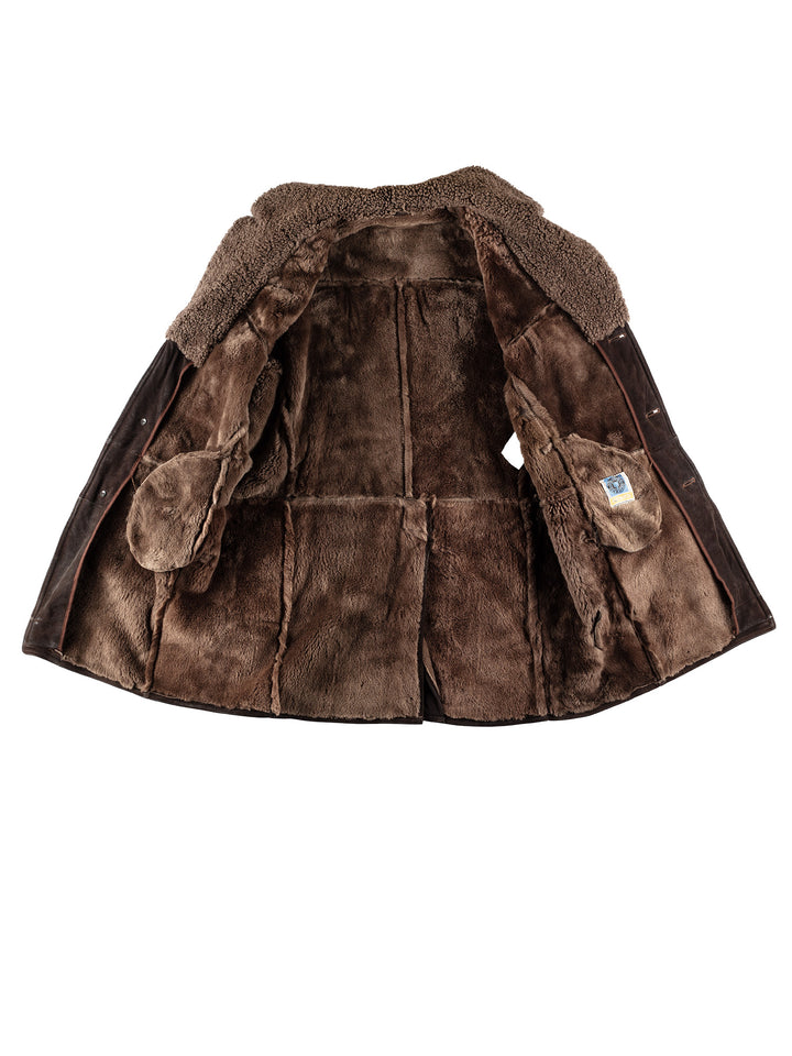 Vintage 70's Men Sheepskin Coat in BrownVN610