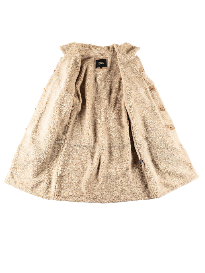 Vintage 70's Men Faux Sheepskin Coat in BeigeVN381