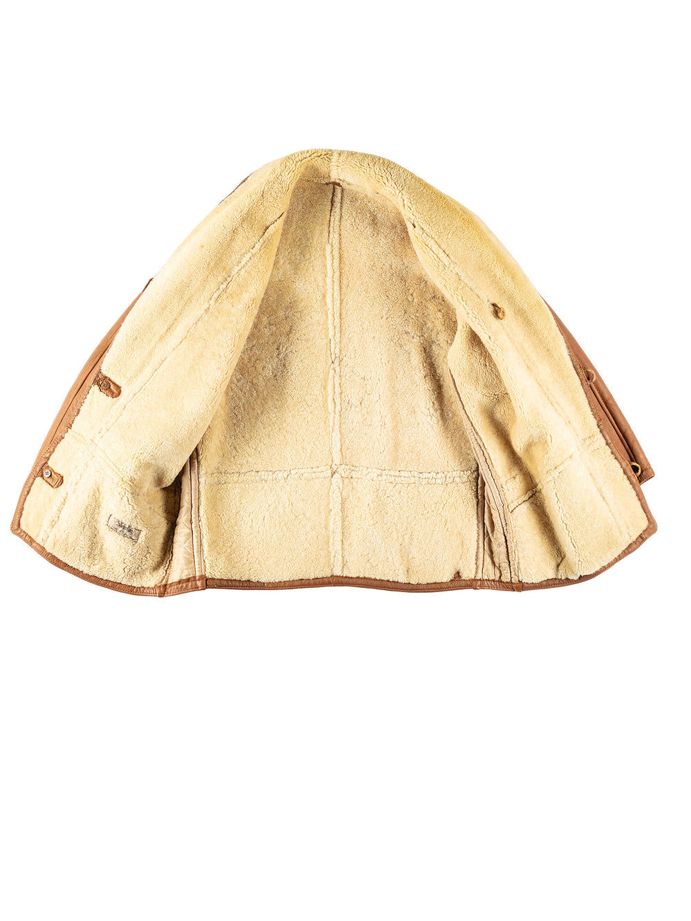 Vintage 80's Men Sheepskin Coat in BrownVN105