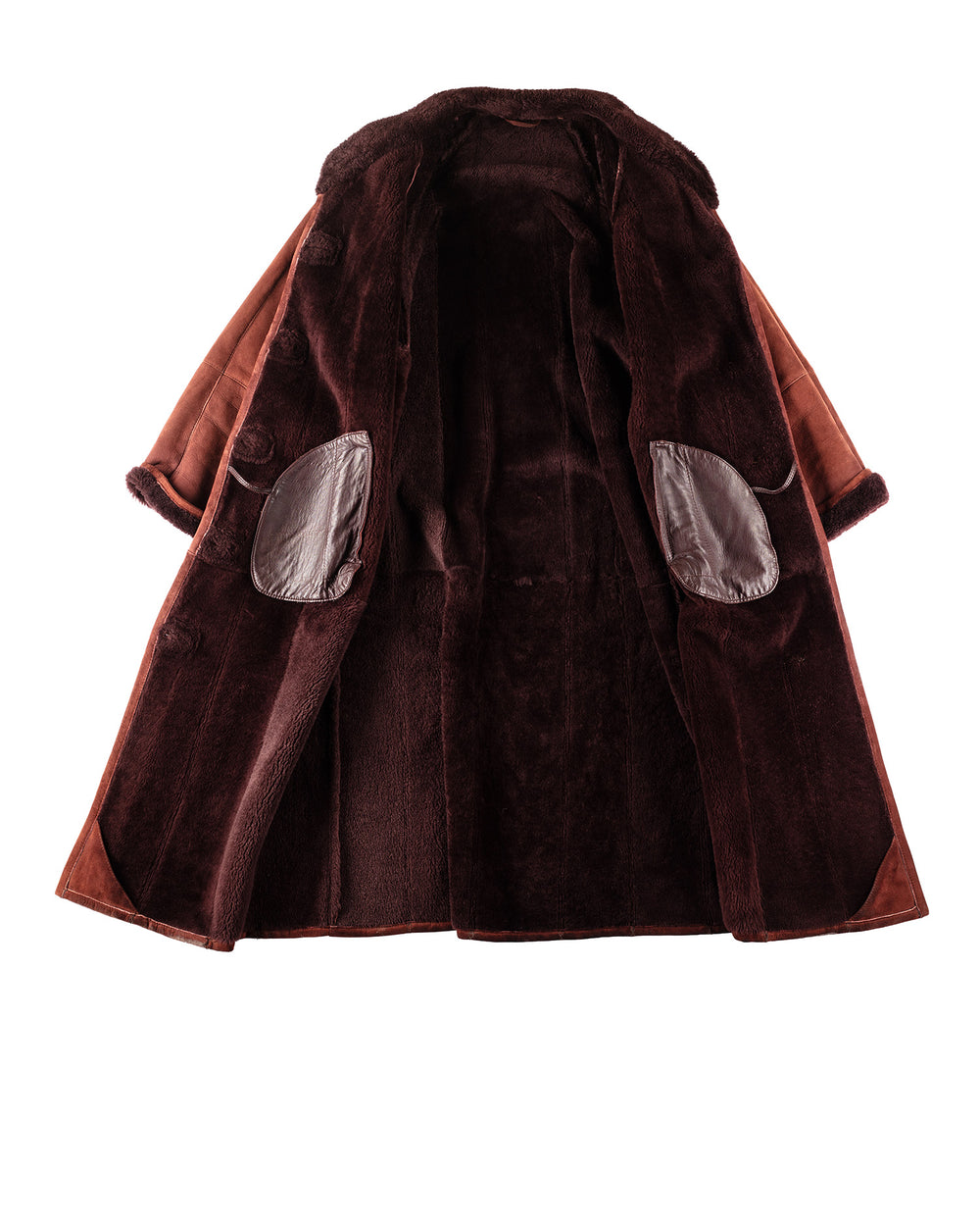 Vintage 90's Women Sheepskin Coat in RedMN215