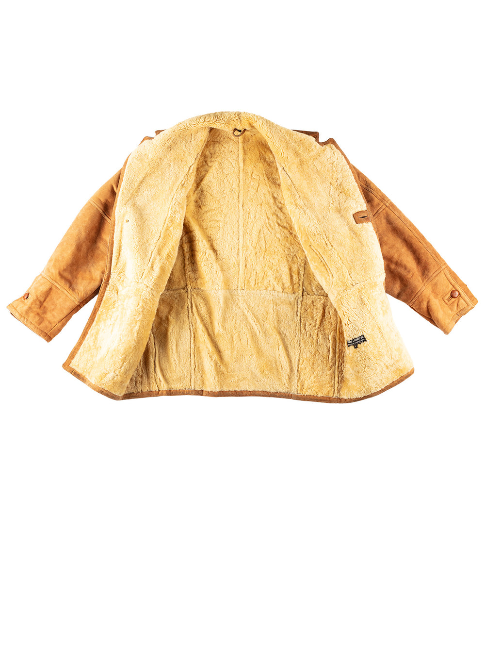 Vintage 80's Men Sheepskin Coat in BrownVN220