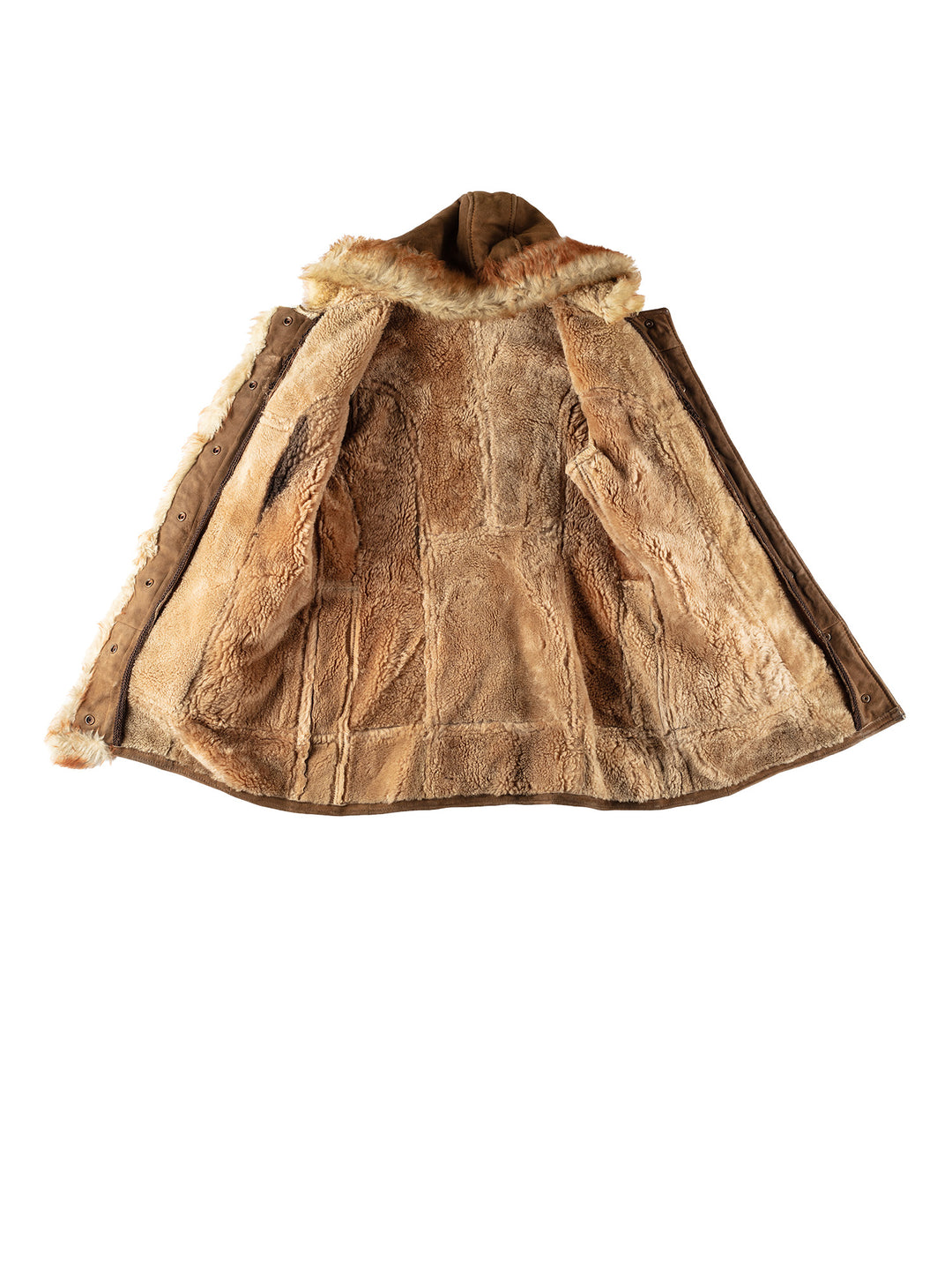 Vintage 70's Women Sheepskin Coat in BrownMN541