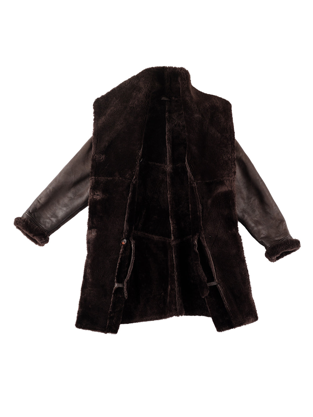 Vintage 80's Women Sheepskin Coat in BrownMN170