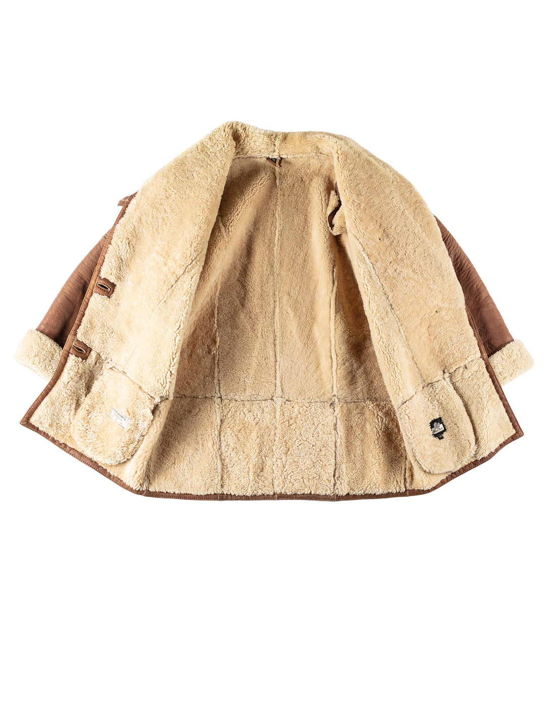 Vintage 80's Women Sheepskin Coat in BrownMN513