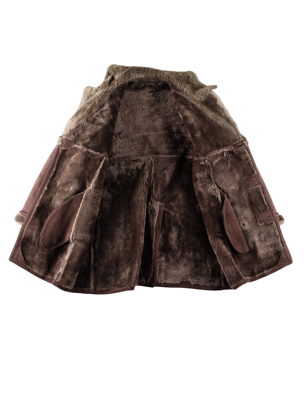 Vintage 70's Men Sheepskin Coat in BrownVN186