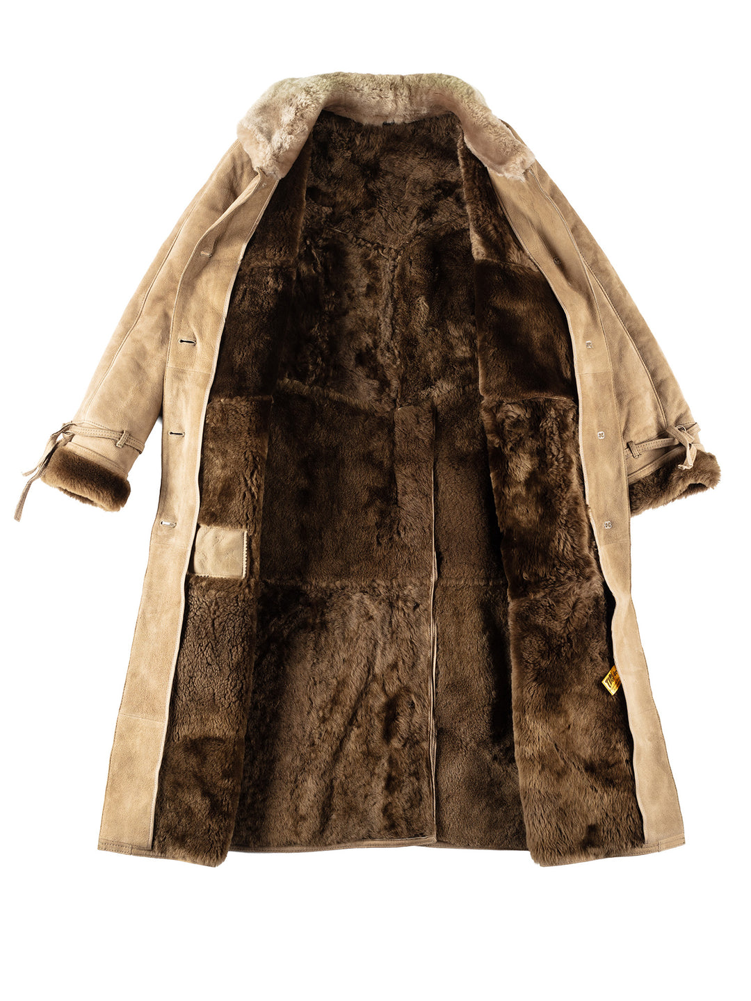 Vintage 80's Women Sheepskin Coat in BeigeMN151