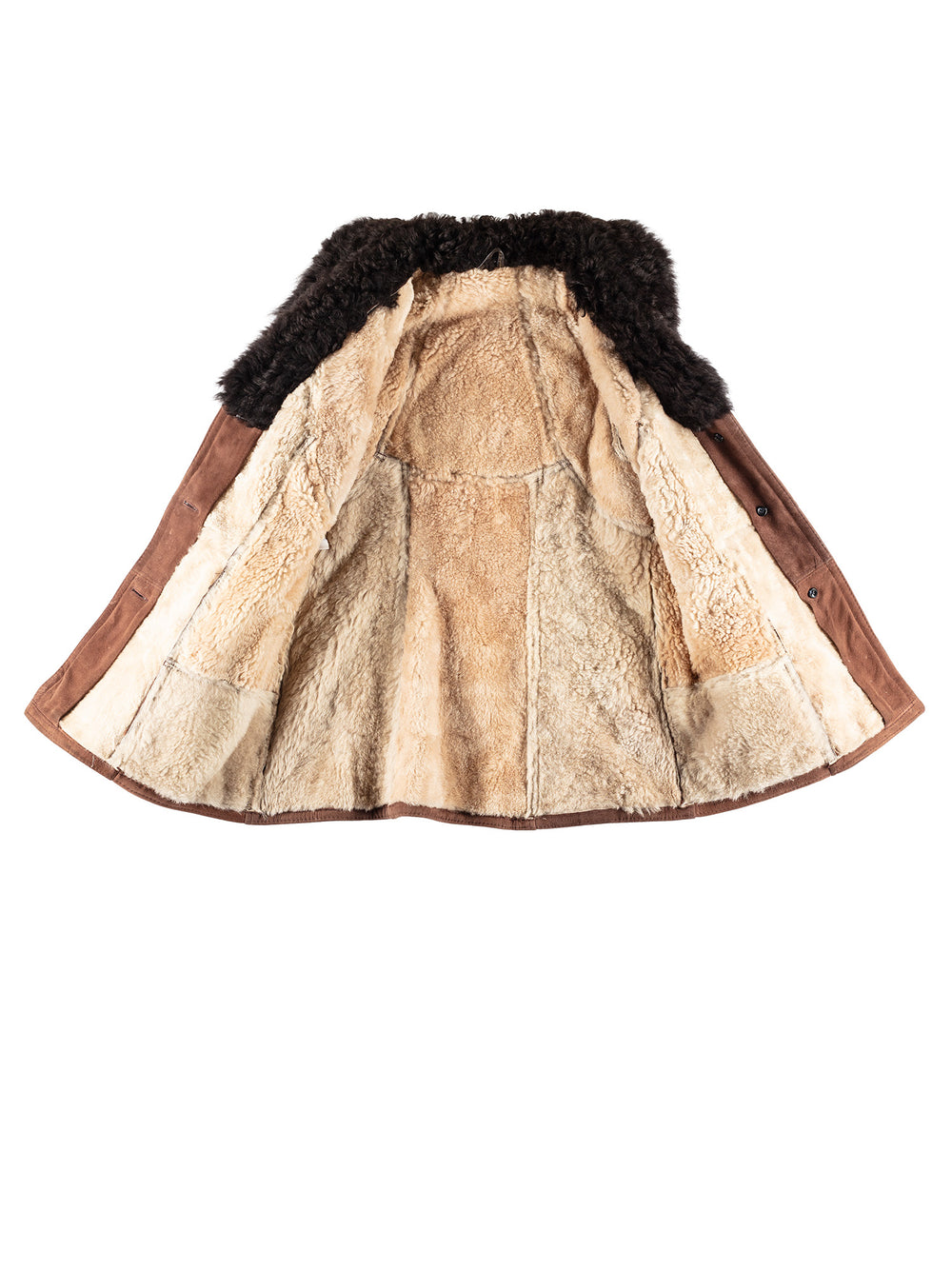Vintage 70's Women Sheepskin Coat in BrownMN416