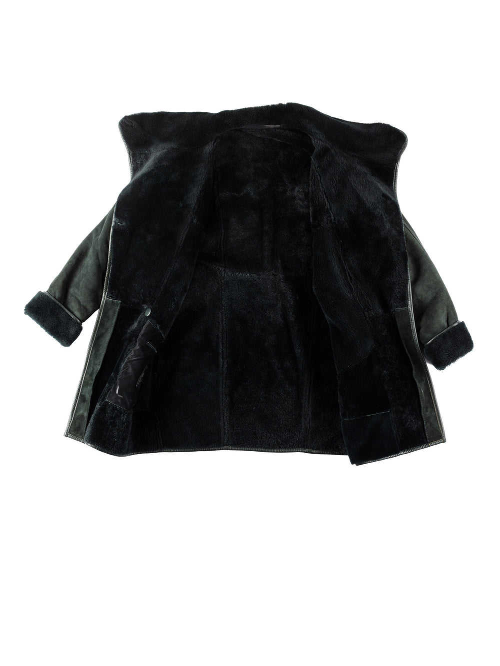 Vintage 90's Women Sheepskin Coat in GreenMN192