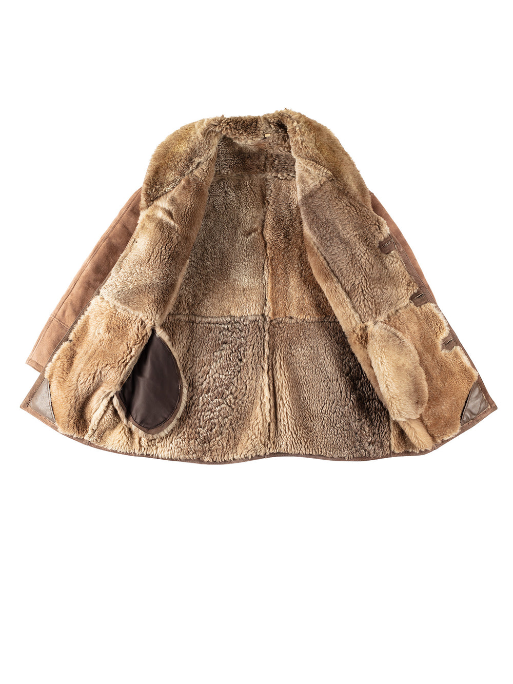 Vintage 70's Men Sheepskin Coat in BrownVN348