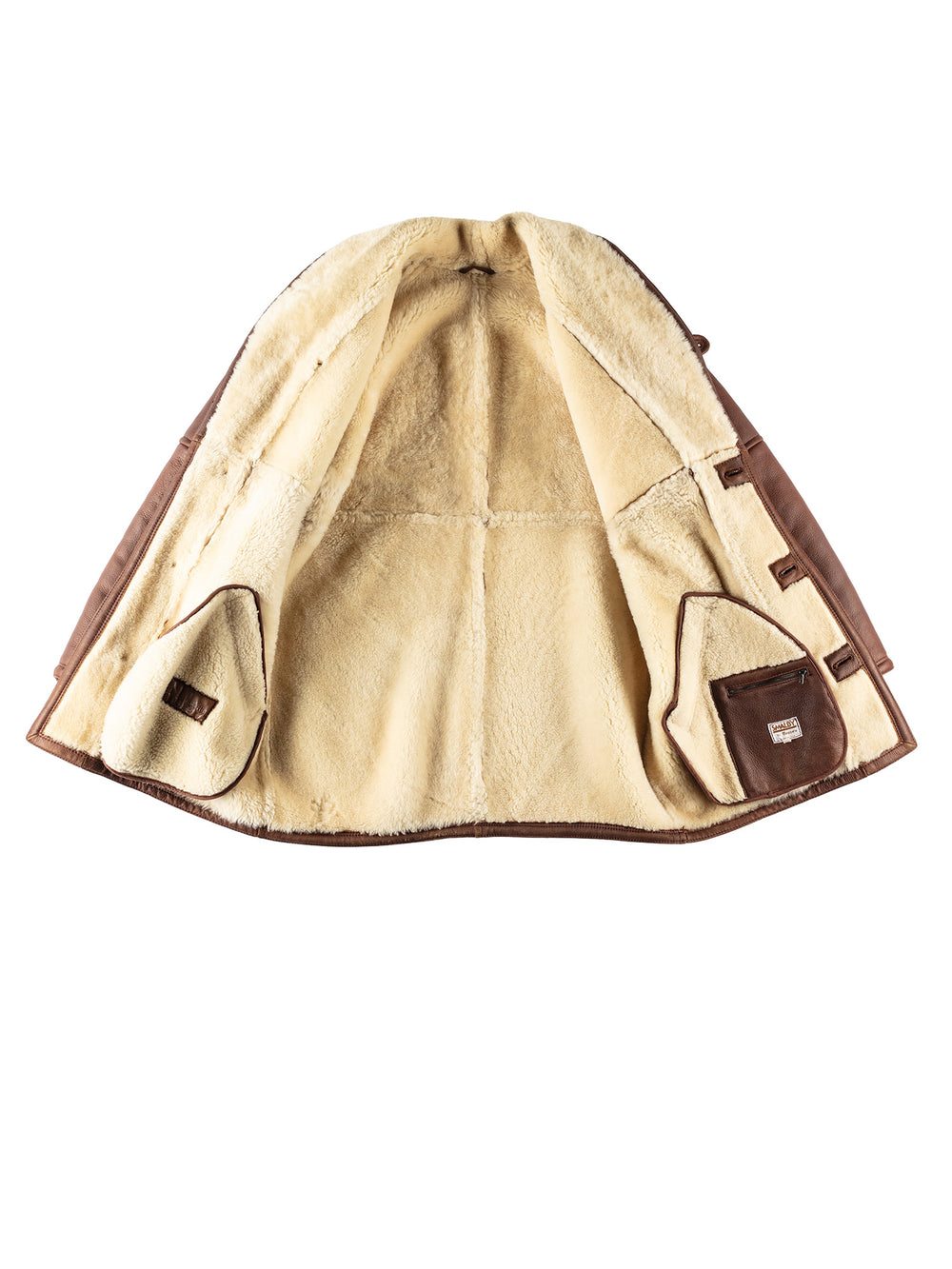 Vintage 80's Men Sheepskin Coat in BrownVN401
