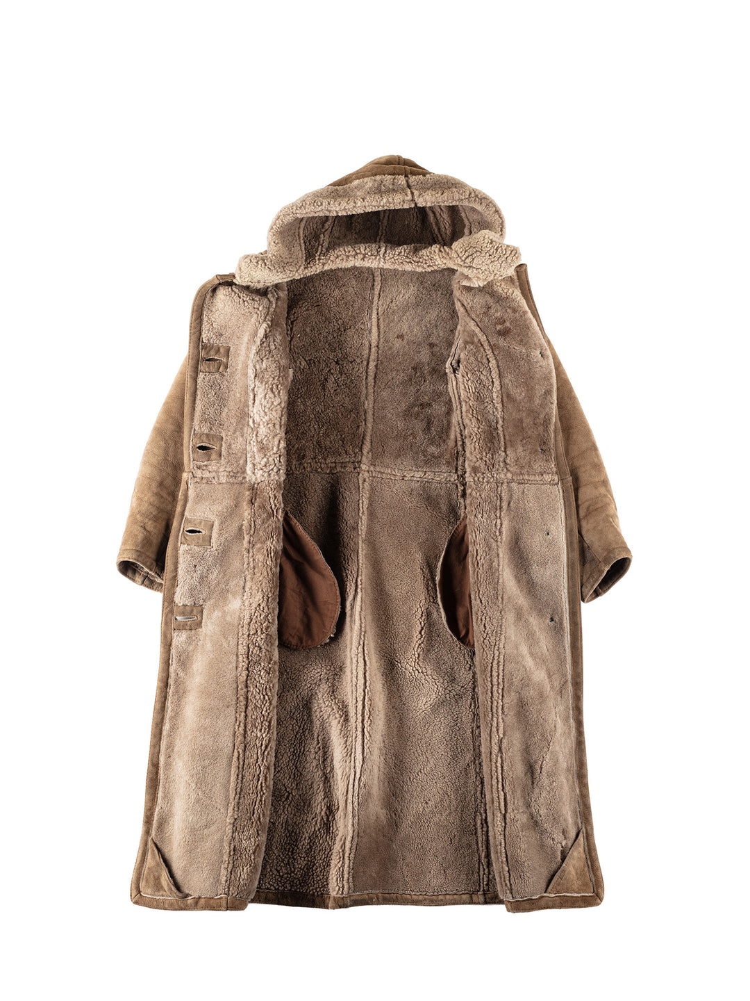 Vintage 70's Women Sheepskin Coat in BeigeMN137