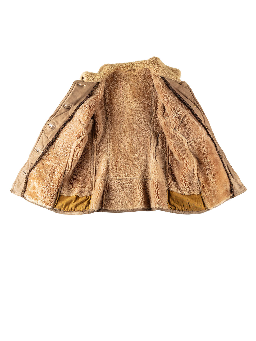Vintage 70's Women Sheepskin Coat in BeigeMN532