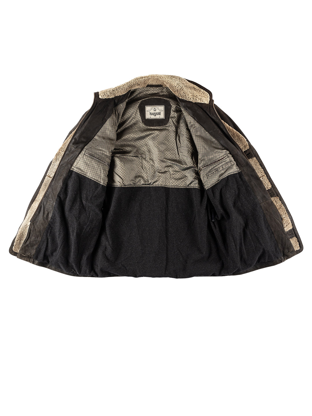 Vintage 90's Men Suede Coat in BlackVN231