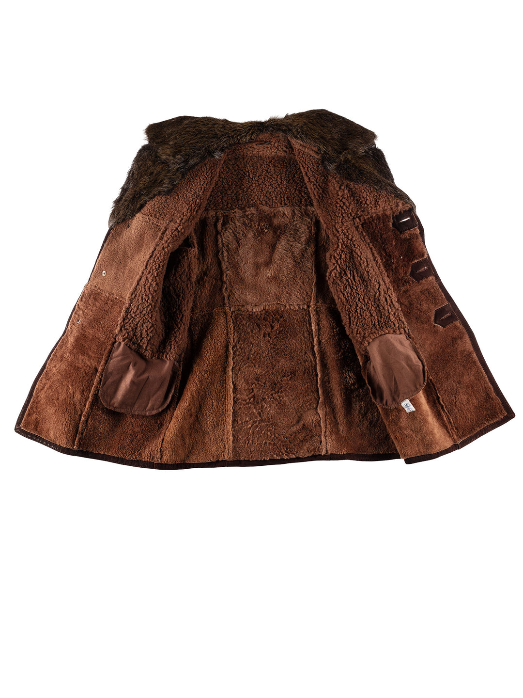 Vintage 70's Men Sheepskin Coat in BrownVN611