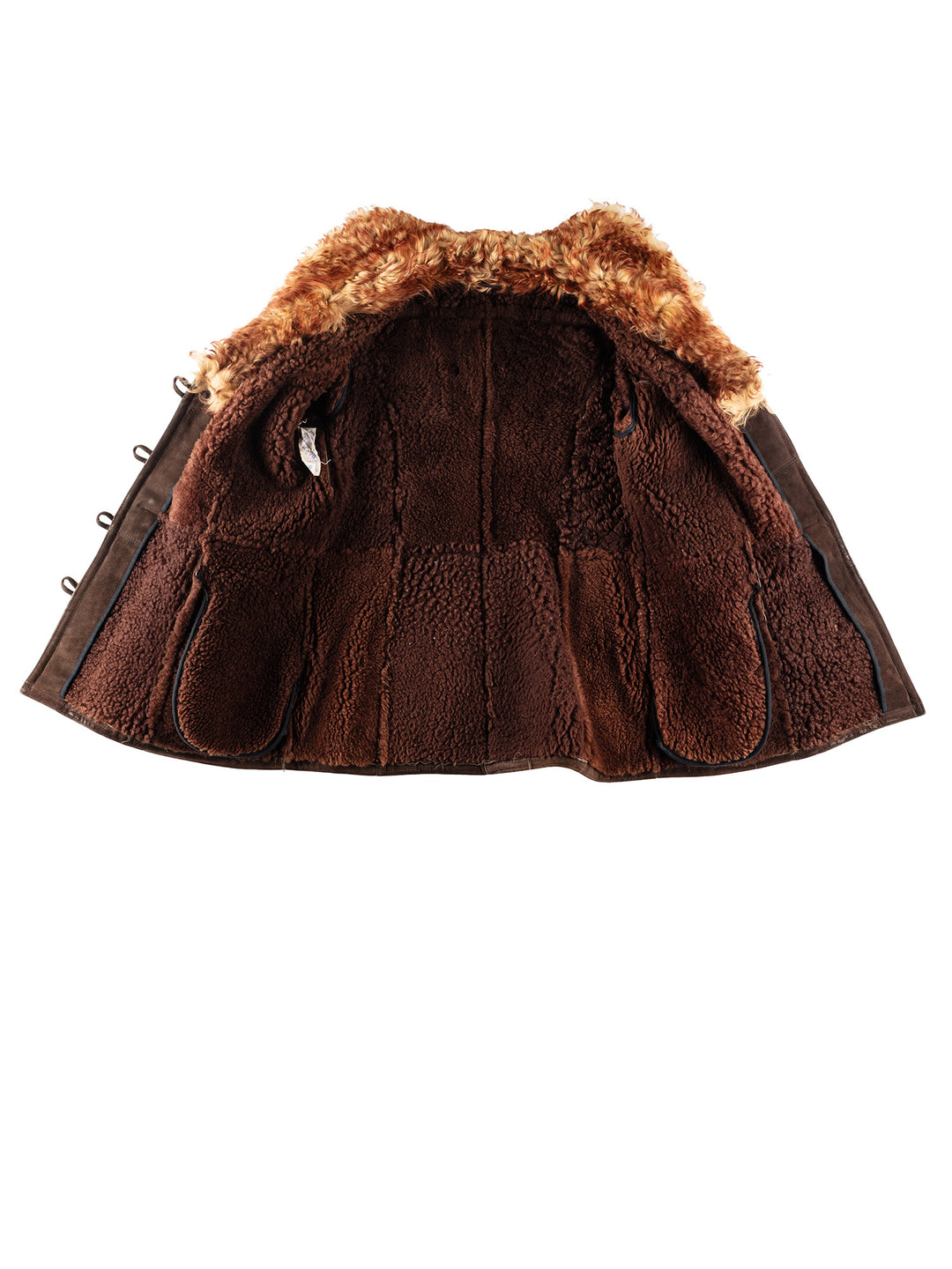 Vintage 80's Women Sheepskin Coat in BrownMN249