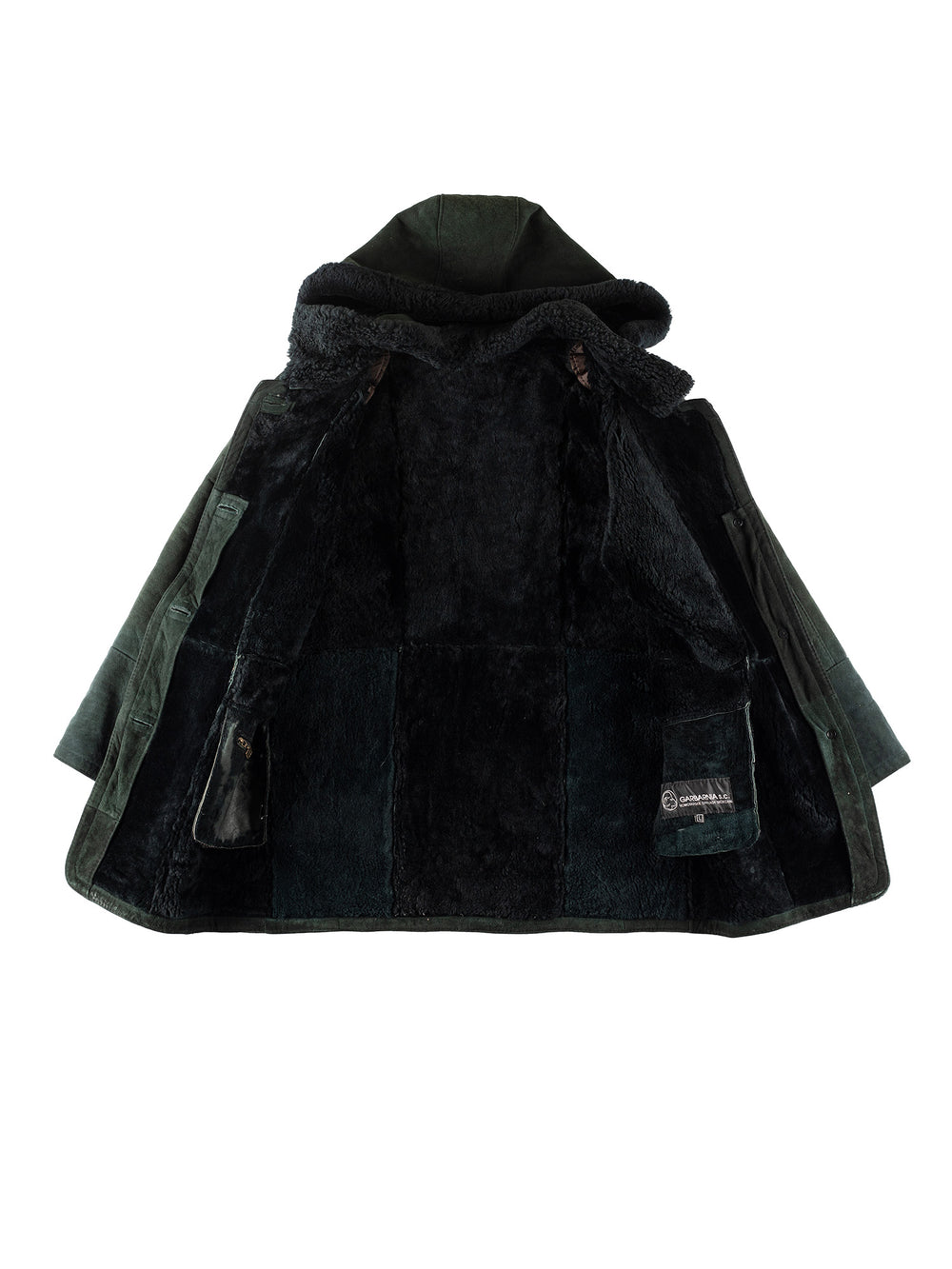Vintage 90's Men Sheepskin Coat in GreenMN188