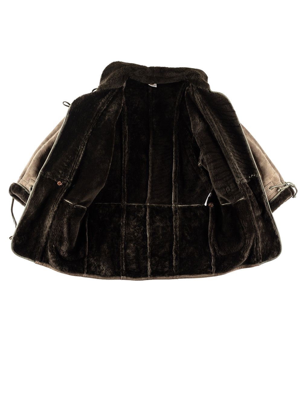 Vintage 80's Women Sheepskin Coat in GreenMN251