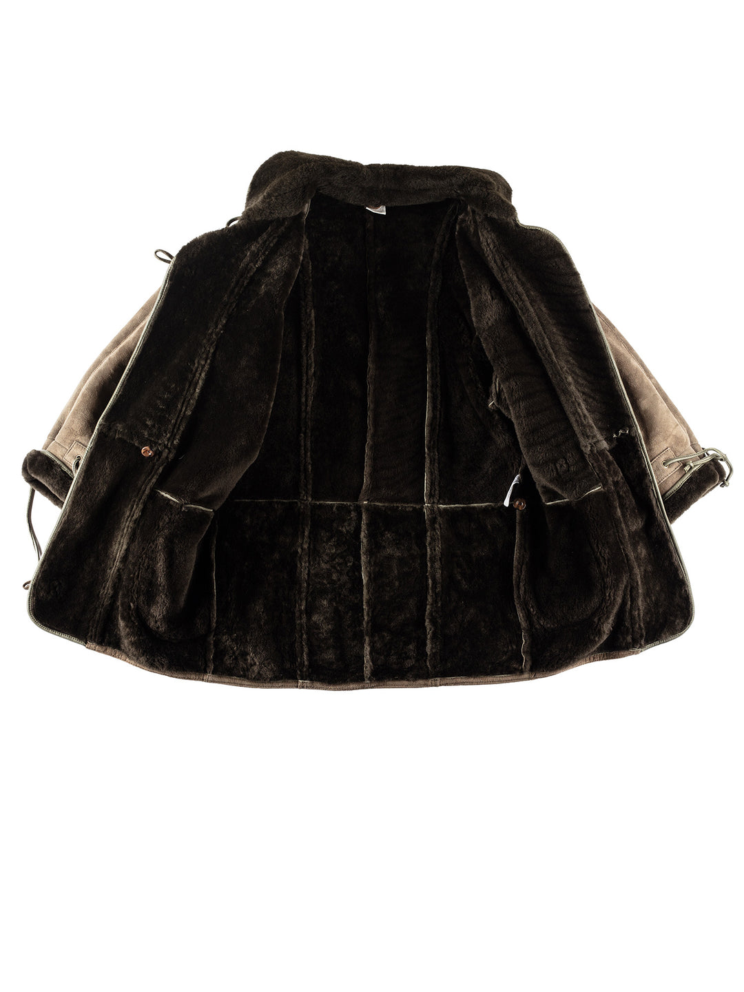Vintage 80's Women Sheepskin Coat in GreenMN251