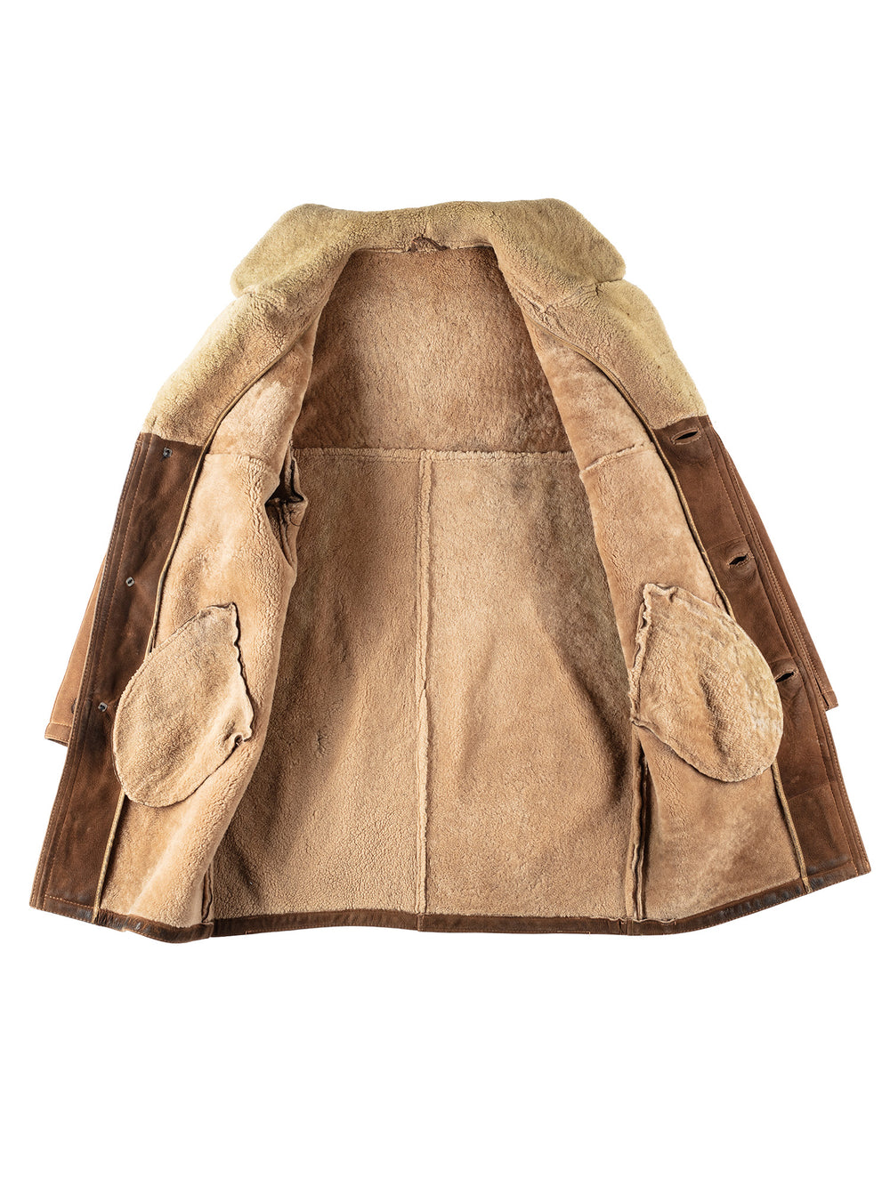 Vintage 70's Men Sheepskin Coat in BrownVN121