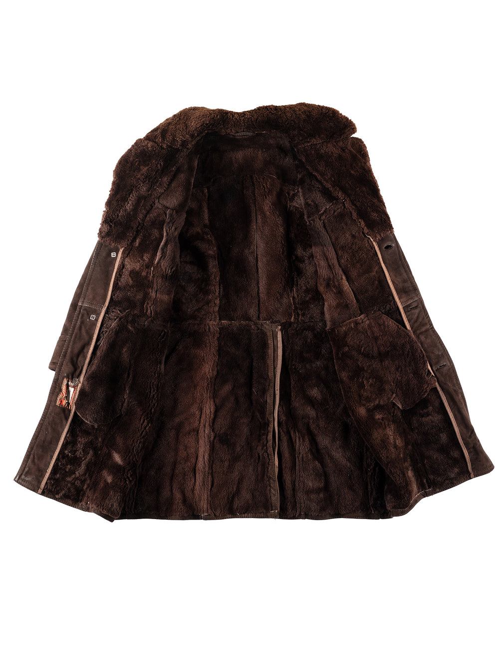 Vintage 70's Men Sheepskin Coat in BrownVN125