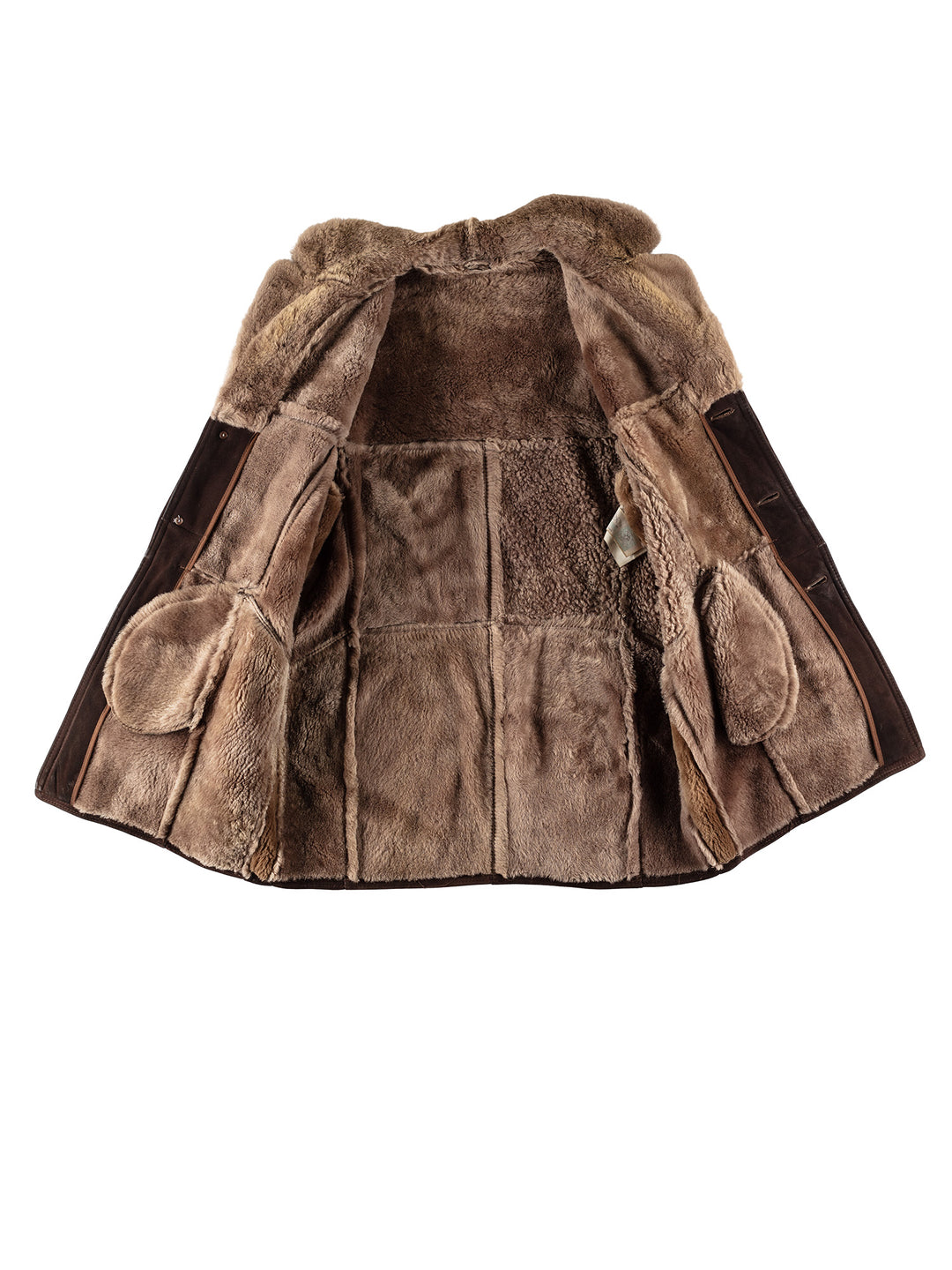 Vintage 70's Men Sheepskin Coat in BrownVN607